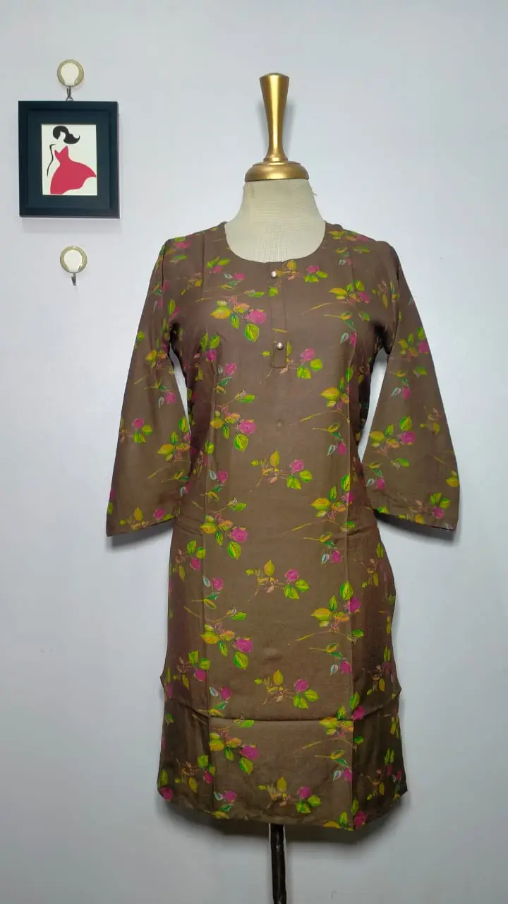 1 Pc Women's Stitched Dhanak Printed Shirt