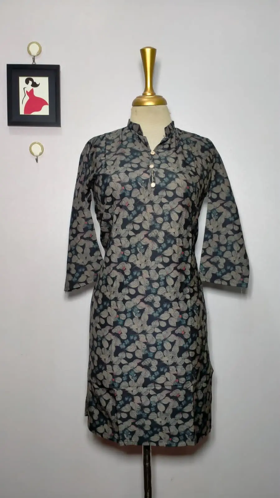1 Pc Women's Stitched Dhanak Printed Shirt