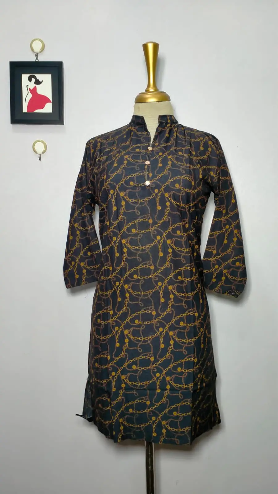 1 Pc Women's Stitched Dhanak Printed Shirt