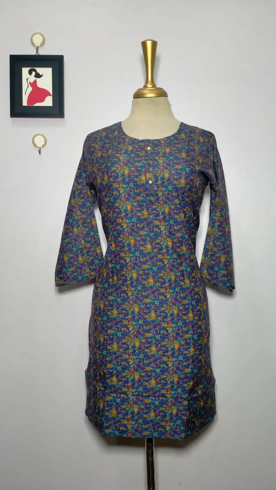 1 Pc Women's Stitched Dhanak Printed Shirt