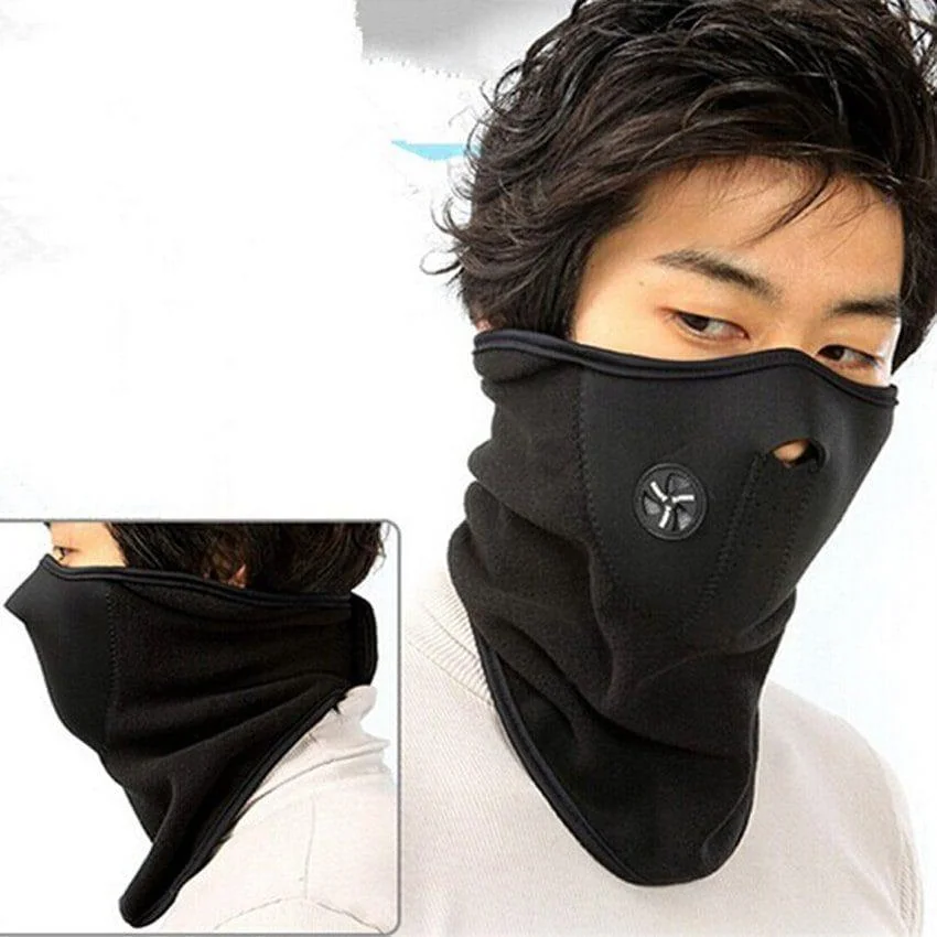 Black Full Face Bike Mask for Men Women Winter Use