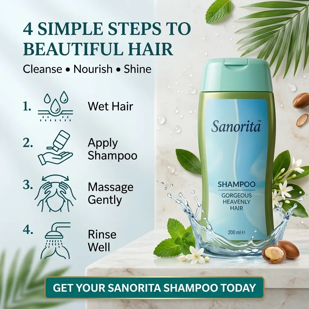 Sanorita Shampoo – Natural Care for Gorgeous, Heavenly Hair (200ml) Pack of 1