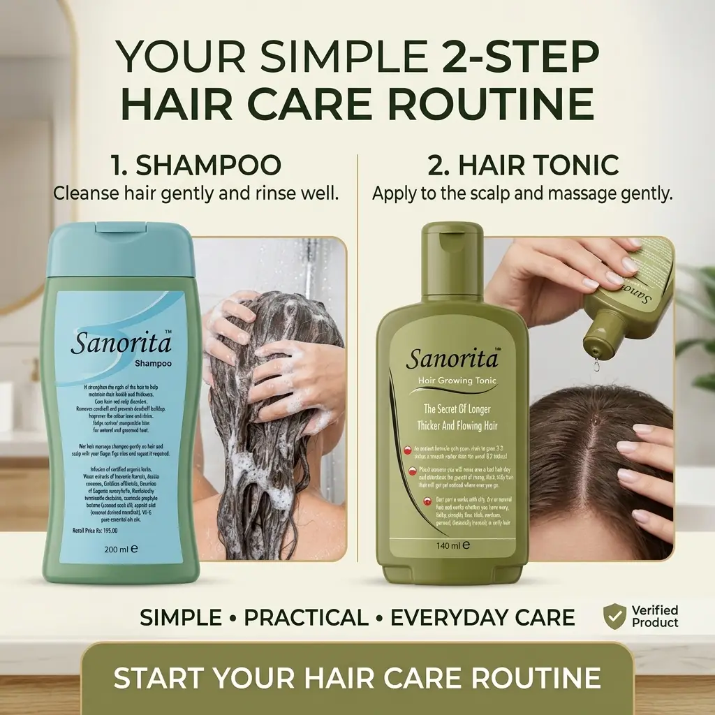Sanorita Hair Care Combo – Shampoo 200ml & Hair Growing Tonic 140ml