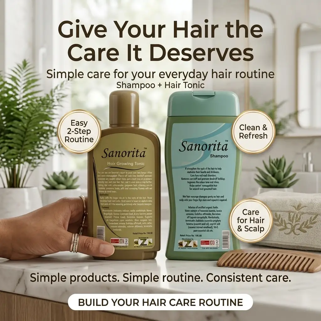 Sanorita Hair Care Combo – Shampoo 200ml & Hair Growing Tonic 140ml