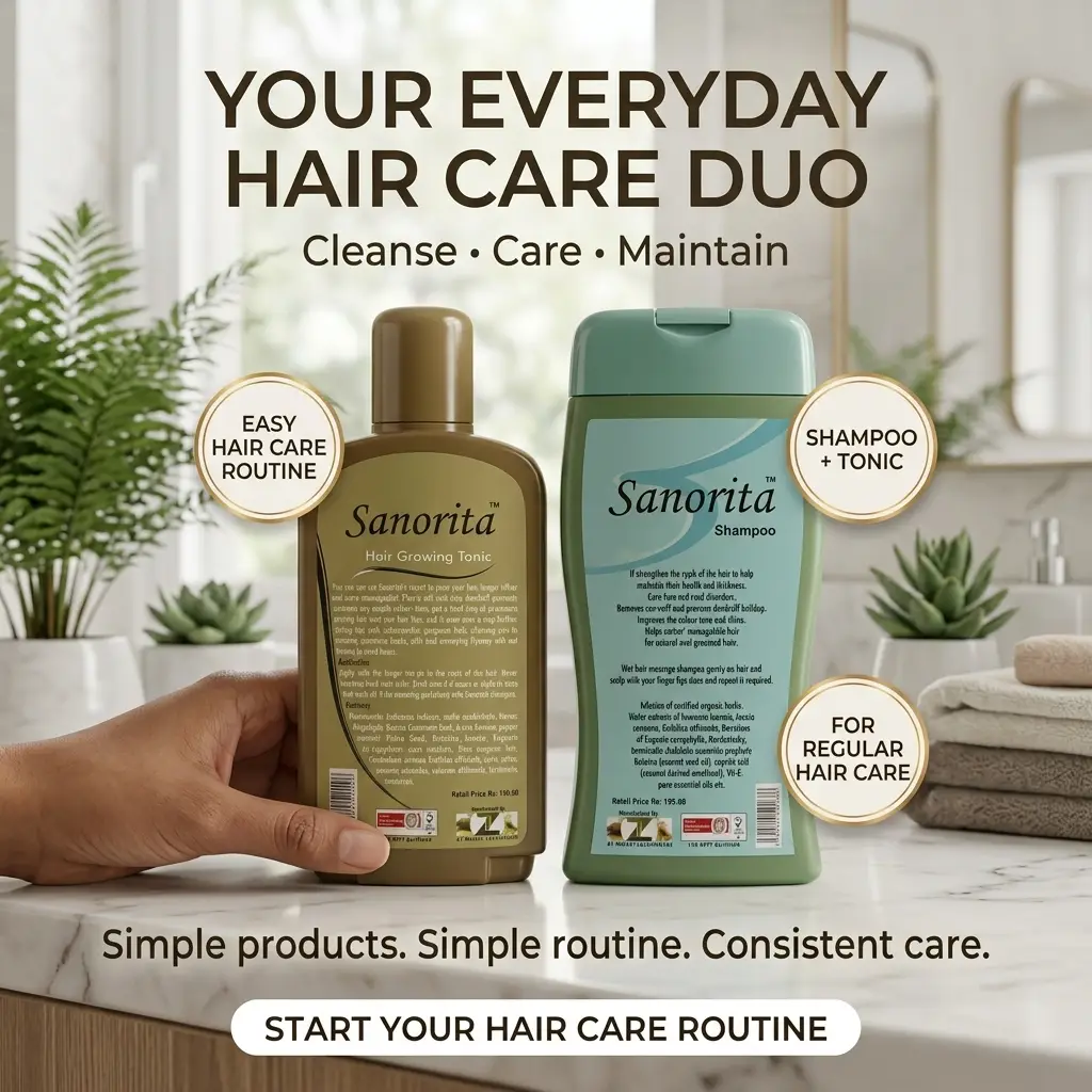 Sanorita Hair Care Combo – Shampoo 200ml & Hair Growing Tonic 140ml