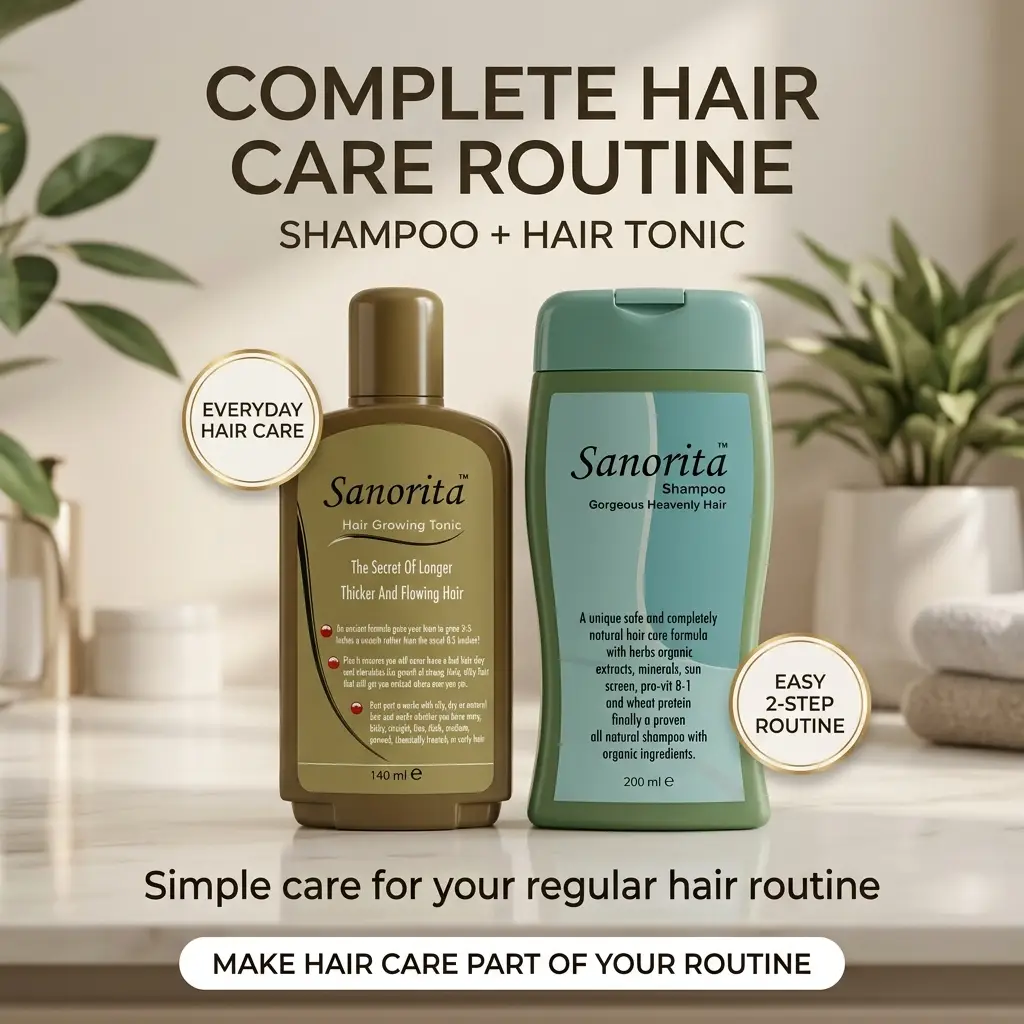 Sanorita Hair Care Combo – Shampoo 200ml & Hair Growing Tonic 140ml