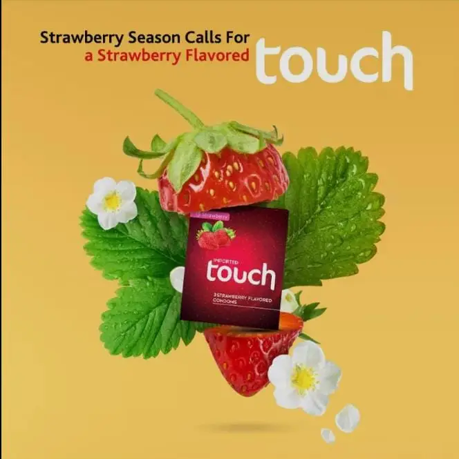 Touch Strawberry Condoms-3Pics (Imported)