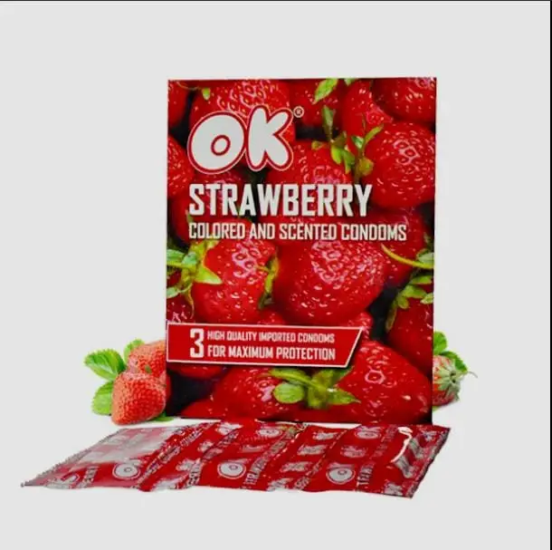 OK Strawberry Condoms-3pics