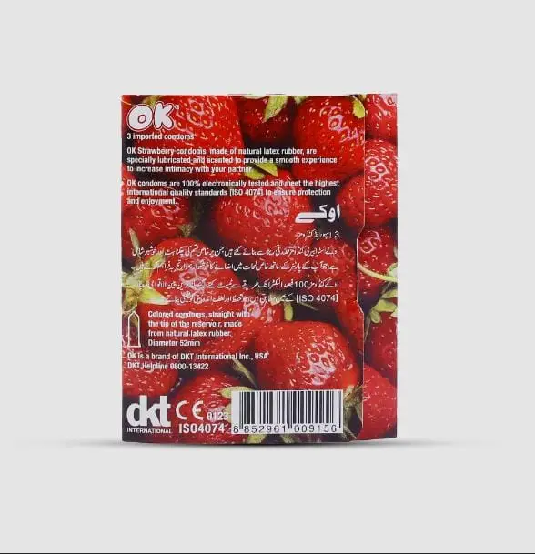 OK Strawberry Condoms-3pics