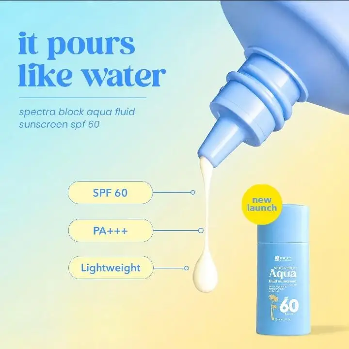 Spectra Block Aqua Fluid Sunscreen SPF 60PA+50ml-All Skin
