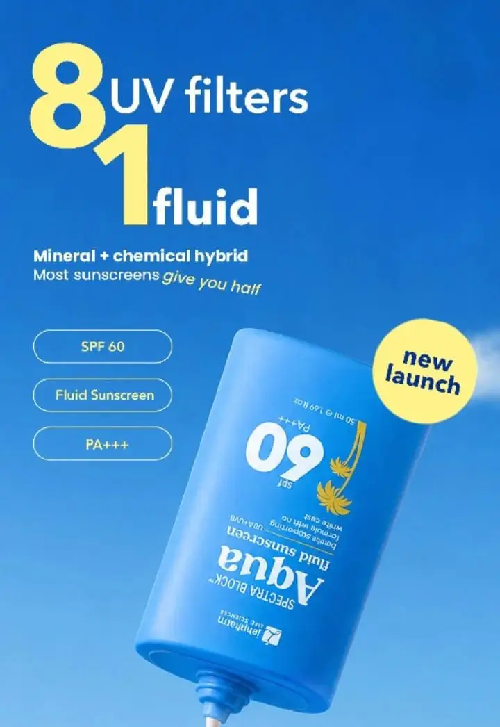Spectra Block Aqua Fluid Sunscreen SPF 60PA+50ml-All Skin