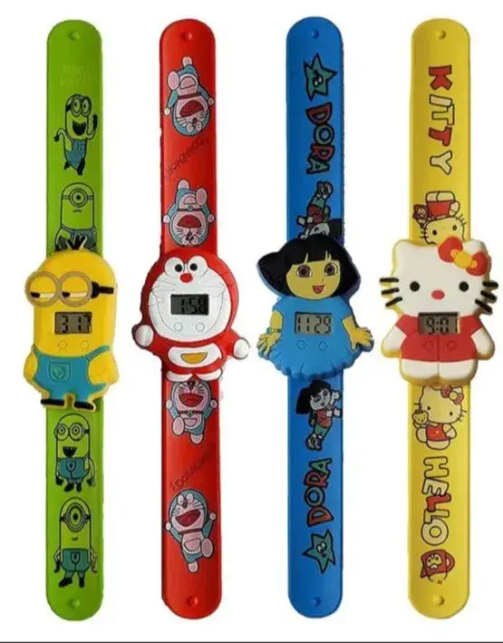 Multicolor Printed Digital Watch for Kid's - 1 Pc (Random)