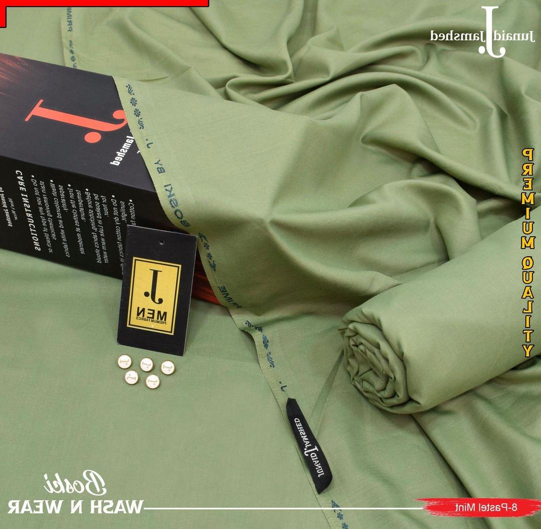 Men's Wash & Wear Plain Green Suit Boski
