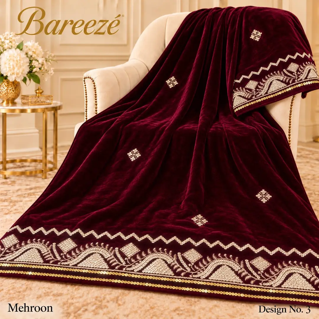 Women's Velvet Embroidered Shawl