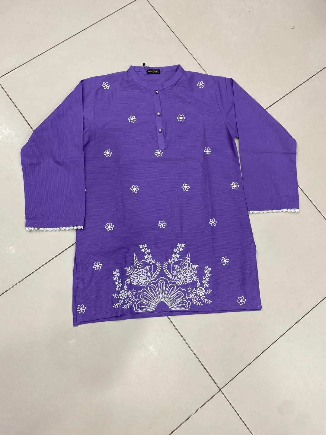 1 Pc Women's Stitched Lawn Striaght Cut Shirt