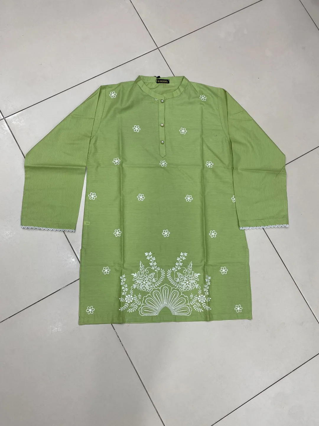 1 Pc Women's Stitched Lawn Striaght Cut Shirt