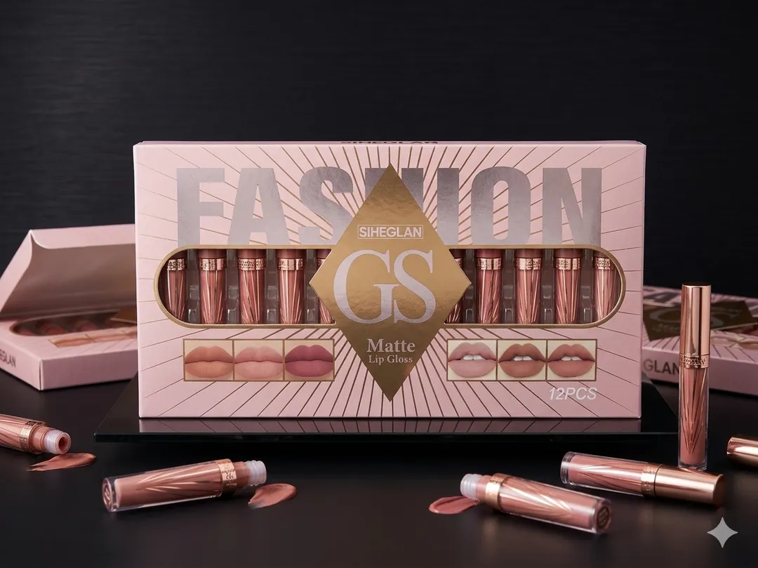 Floral Matte Lip Gloss 36H Long Lasting Waterproof Set