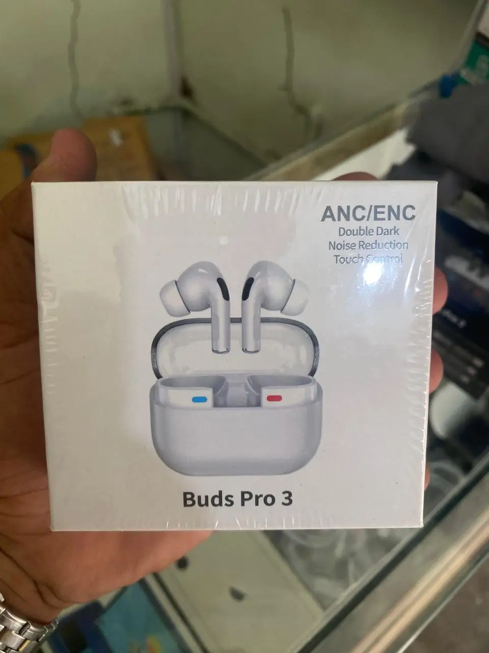 Buds Pro 3 ANC Wireless Bluetooth Earbuds with Touch Control, Triple Mic, Type-C Charging & 5-20 Hours Playtime – White