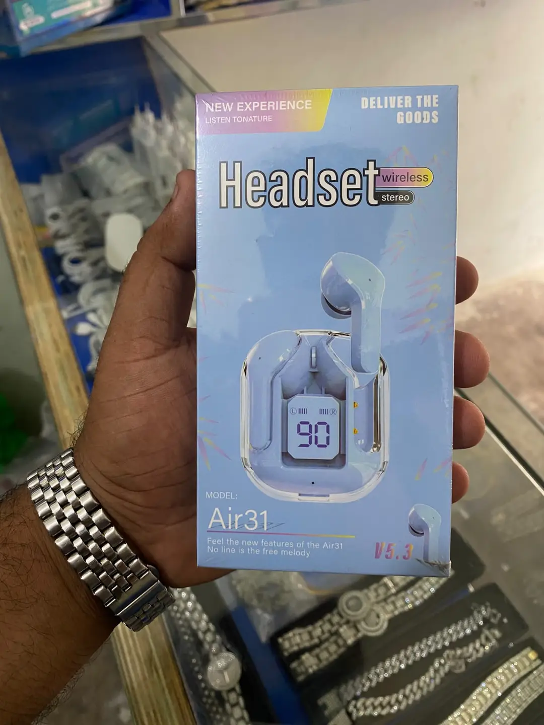 Air31 Wireless Bluetooth Earbuds V5.3 with LED Battery Display – True Wireless Stereo (TWS)