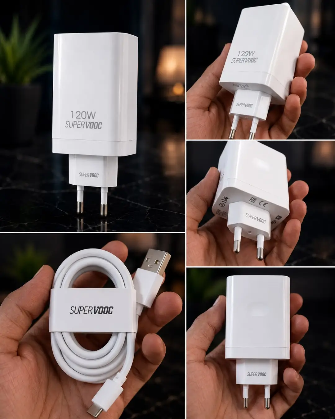 120W SUPERVOOC Fast Charger with Type-C Cable | High Quality | OPPO & OnePlus Compatible