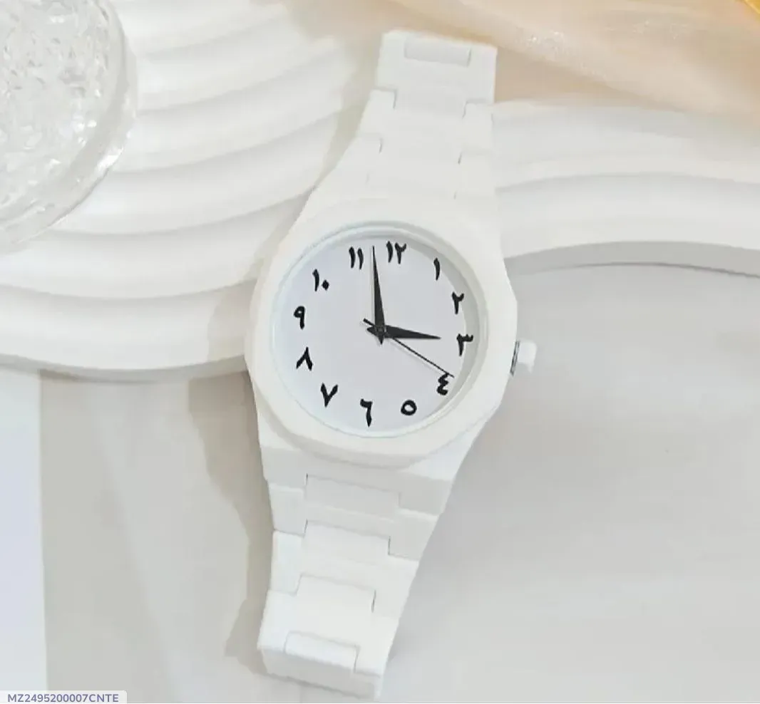 Men's White Carbon Fiber Analog Watch 33mm