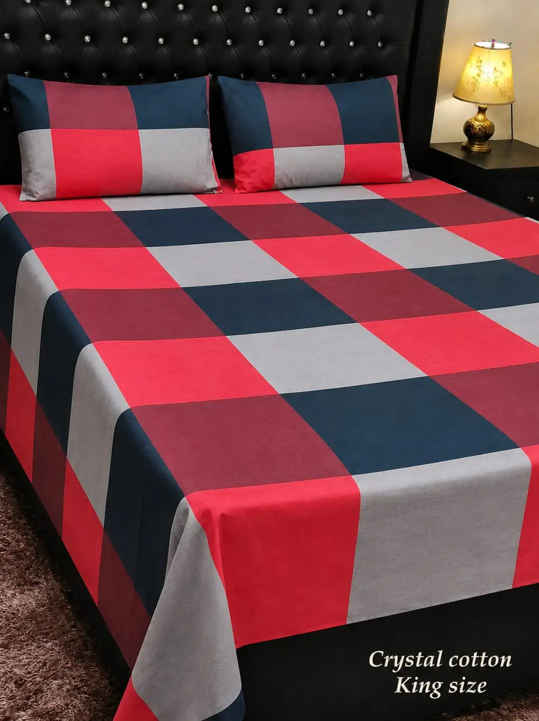 3 Pcs Cotton Printed Double Bedsheet