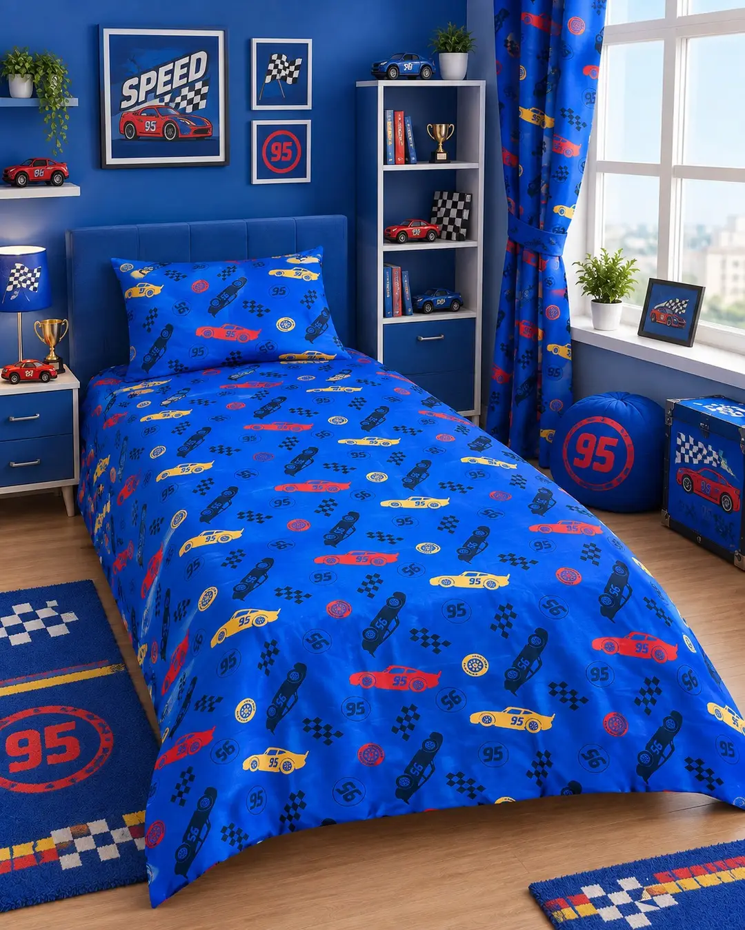 3 Pcs Cotton Printed Comforter Set