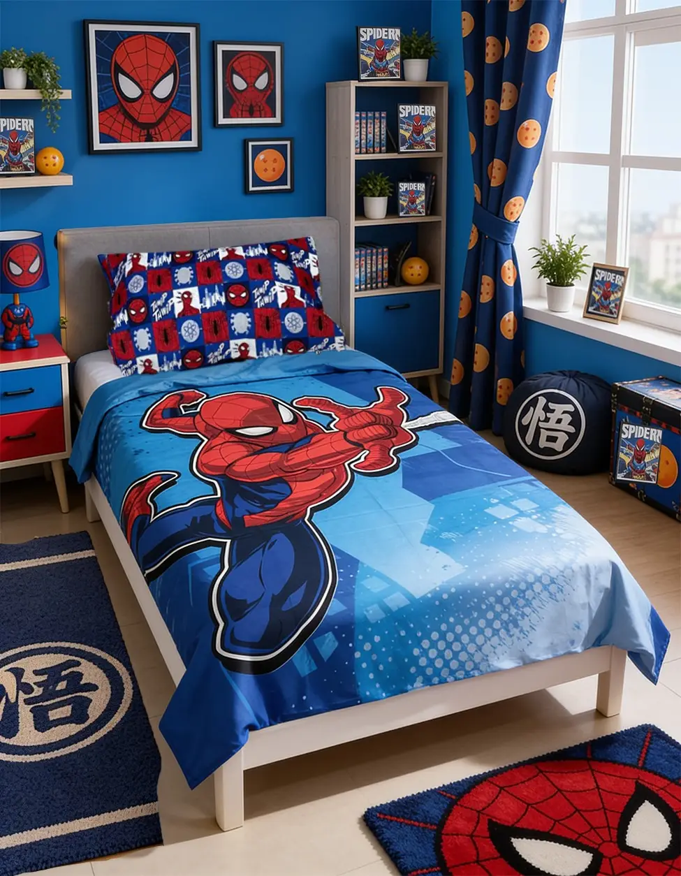 3 Pcs Cotton Printed Comforter Set