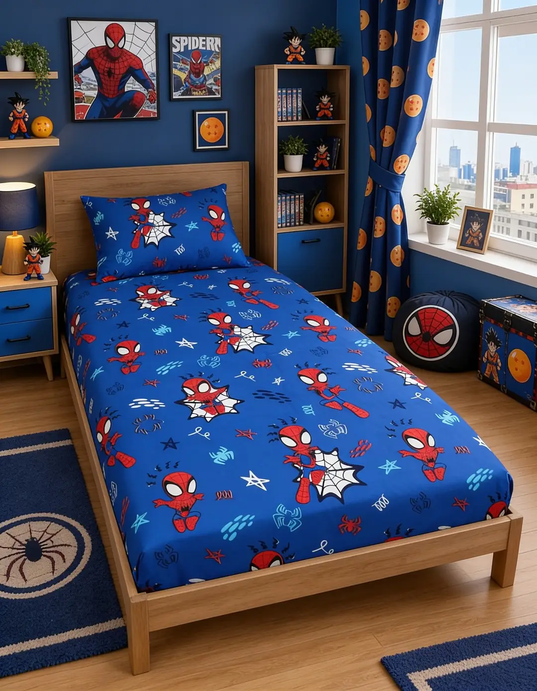3 Pcs Cotton Printed Comforter Set