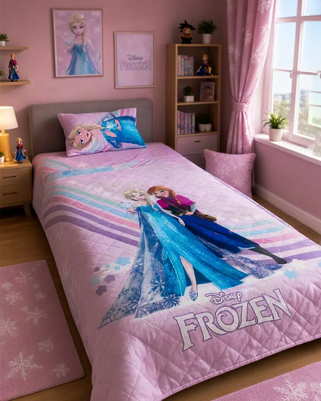 3 Pcs Cotton Printed Comforter Set