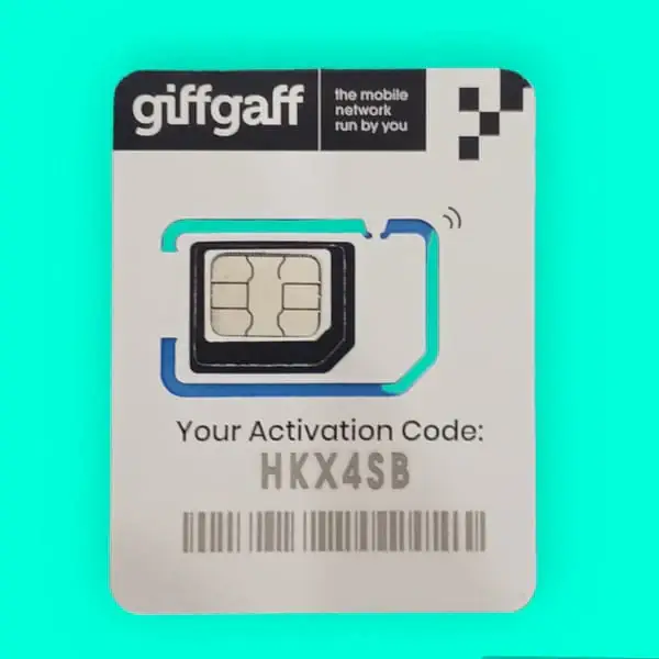 UK Sim Card in Pakistan Giffgaff UK Sim