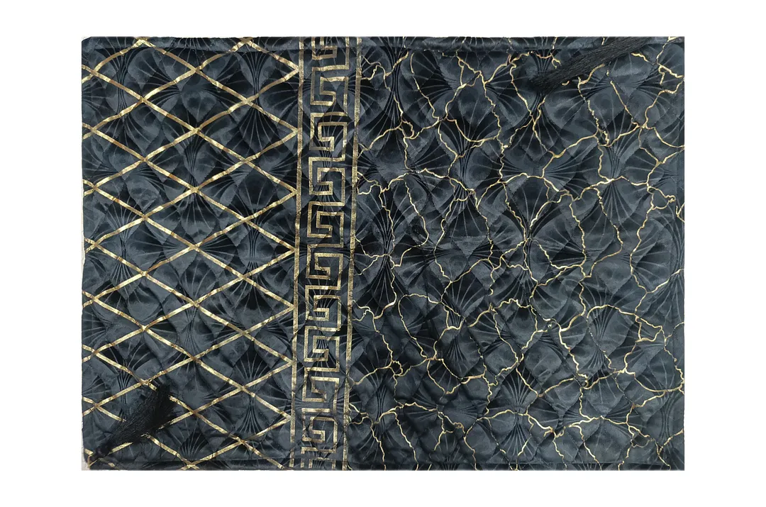 1 Pc Multicolor Palachi texture Velvet Printed Quilted Pillow Cover