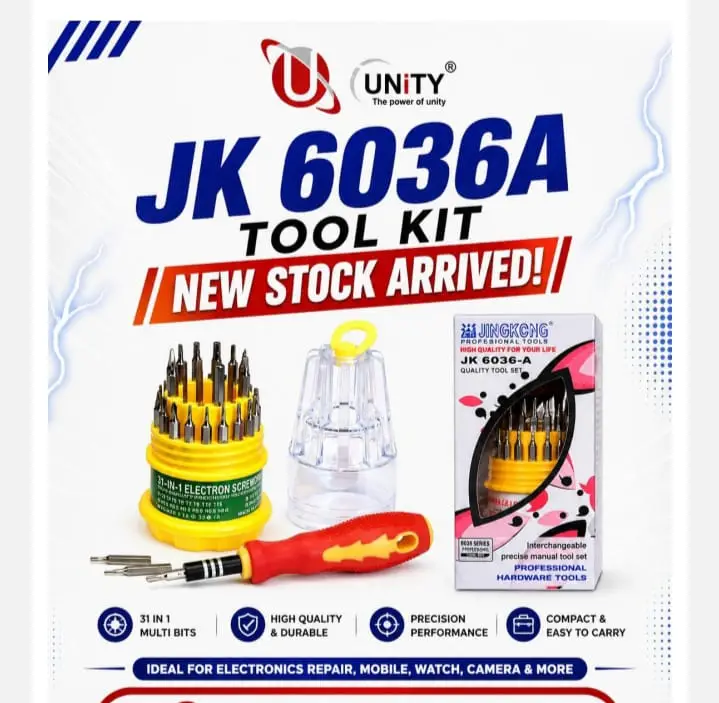 Unity JK-6036A, Multi-functional Batch of Head Screwdrivers, Small Hand Combination Tools