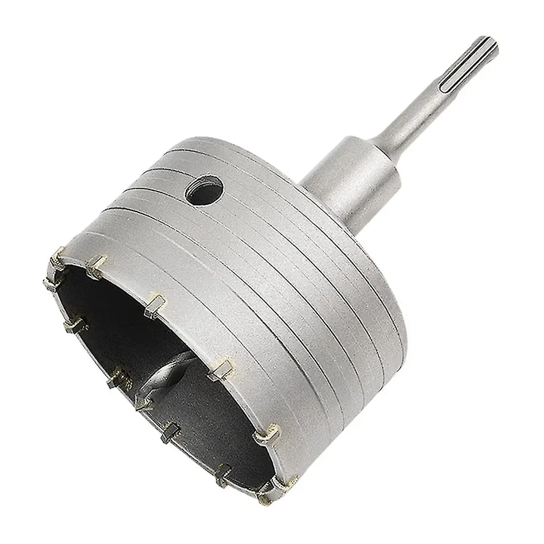Hole Saw Kit for SDS Plus, Shank Hole Saw Cutter Concrete Cement Stone Wall Drill Bit 100mm