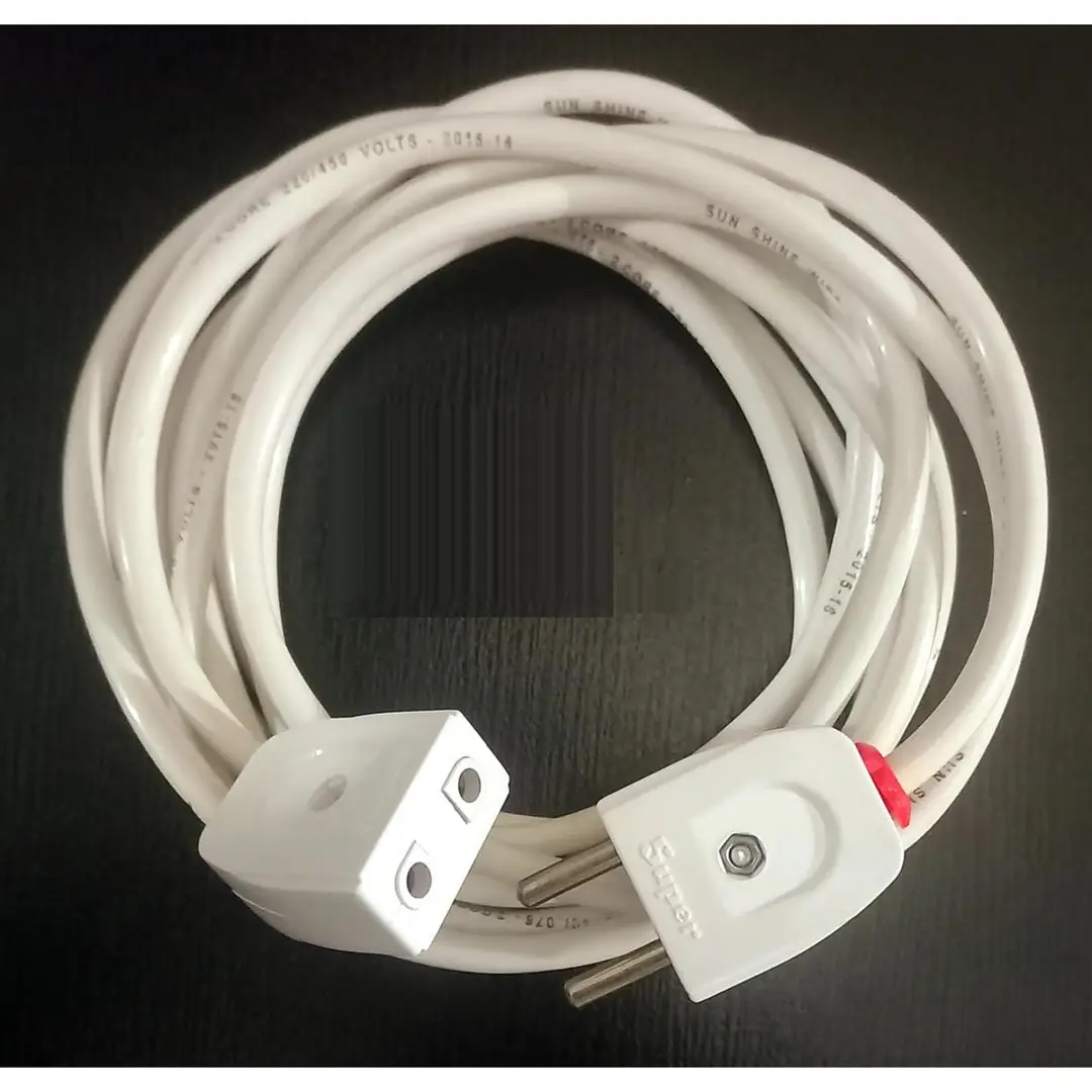 Electrical Extension Cable 05ft 40/76 With 2 Pin Male Female Electric Plug Pure Copper for Multipurpose Use