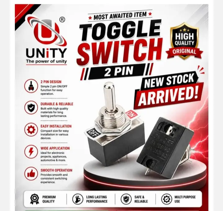 Unity Toggle Switch 2 pin 15A