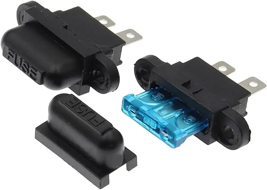 Unity Panel-Mount Standard ATO/ATC Automotive Blade Fuse Holder with Protective Cap