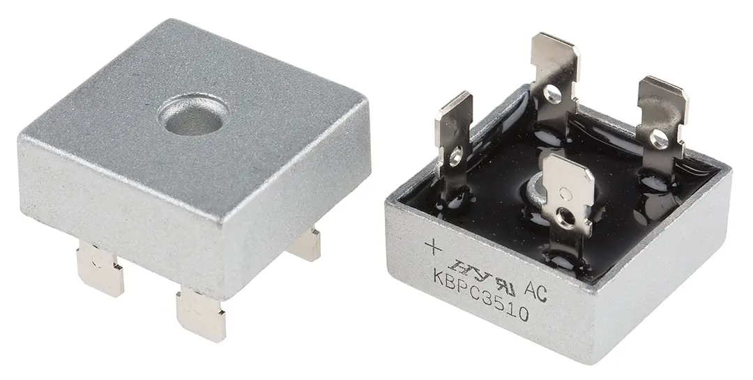 Unity KBPC 3510 Square Full Bridge Charger Rectifier Stack Flat Bridge Four-pin Through-hole Mounting
