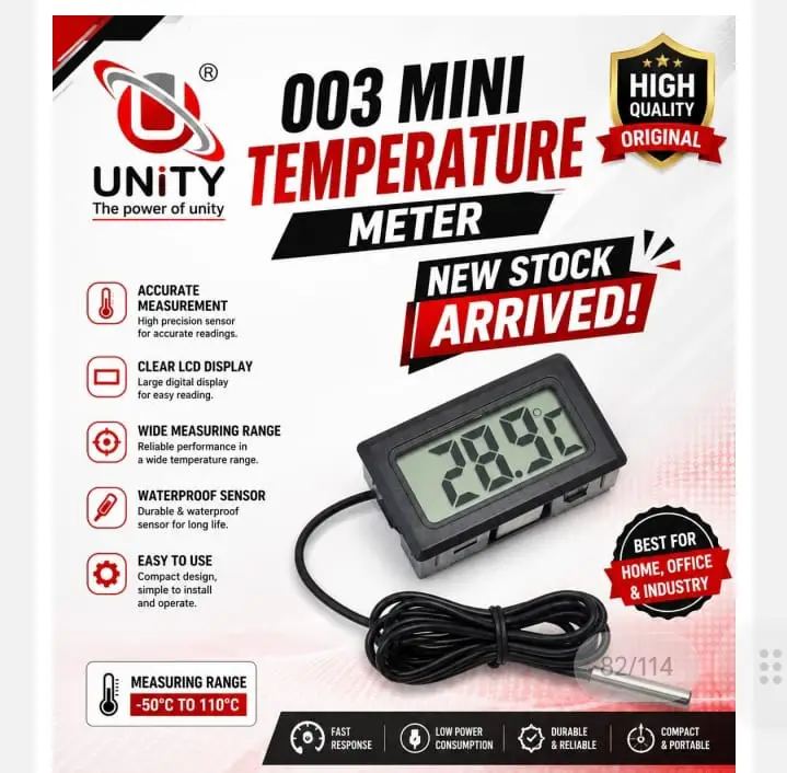 Unity Digital Mini LCD Digital Thermometer