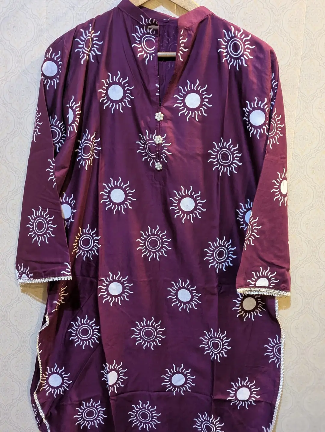 2 Pcs Women's Stitched Linen Printed Shirt And Trouser