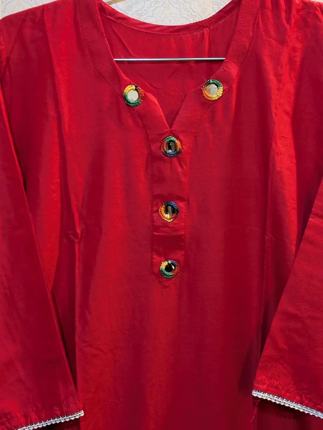 2 Pcs Women's Stitched Linen Plain Shirt And Trouser