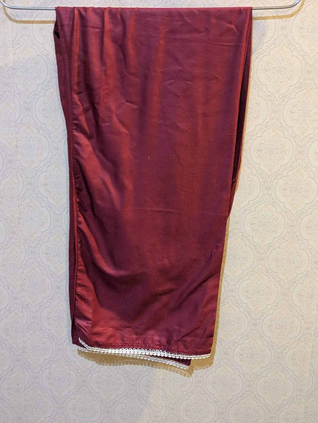 2 Pcs Women's Stitched Linen Plain Shirt And Trouser