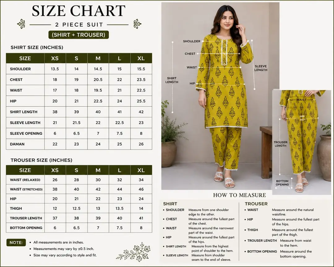 2 Pcs Women's Stitched Linen Block Printed Shirt And Trouser