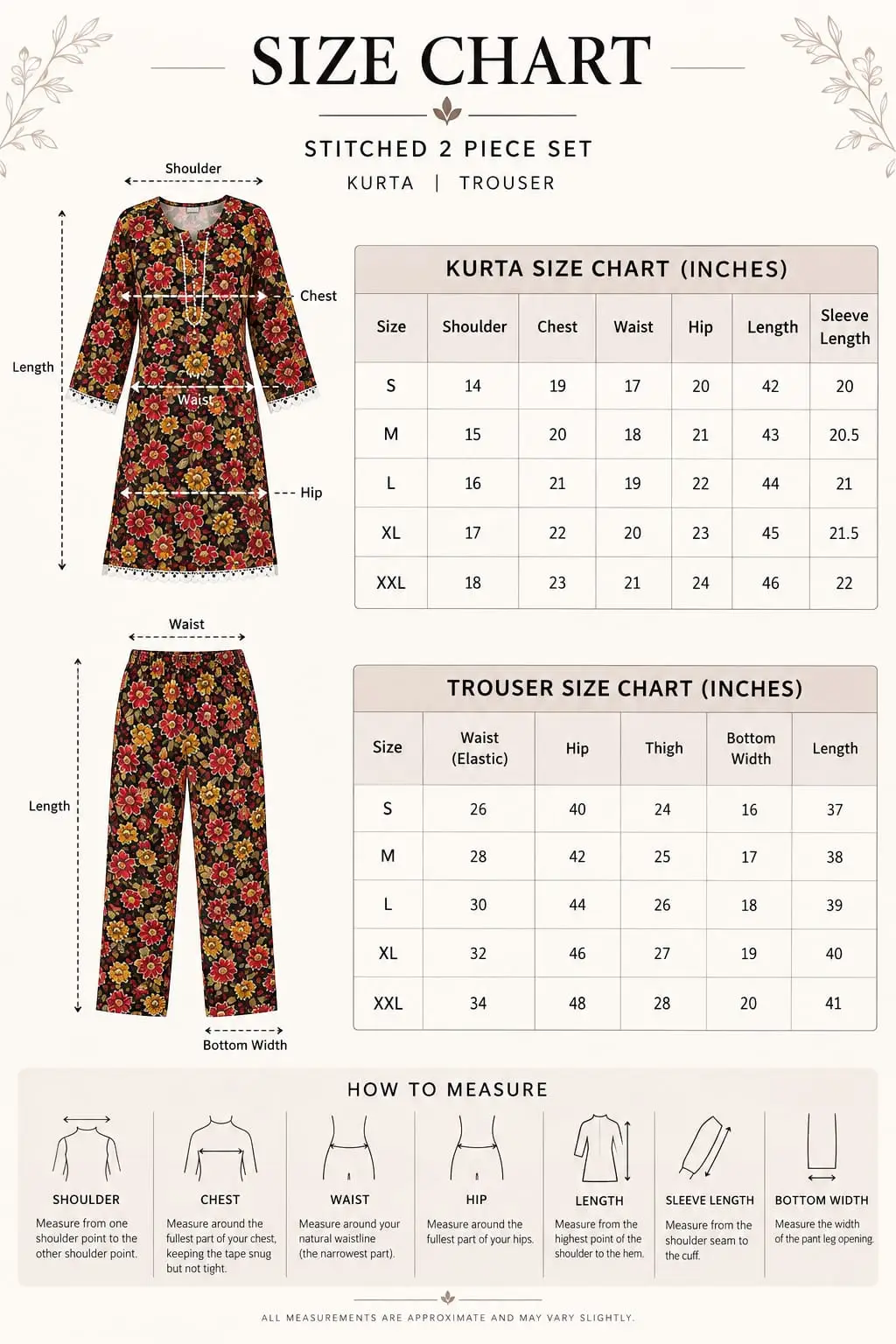 2 Pcs Women's Stitched Printed Shirt And Trouser