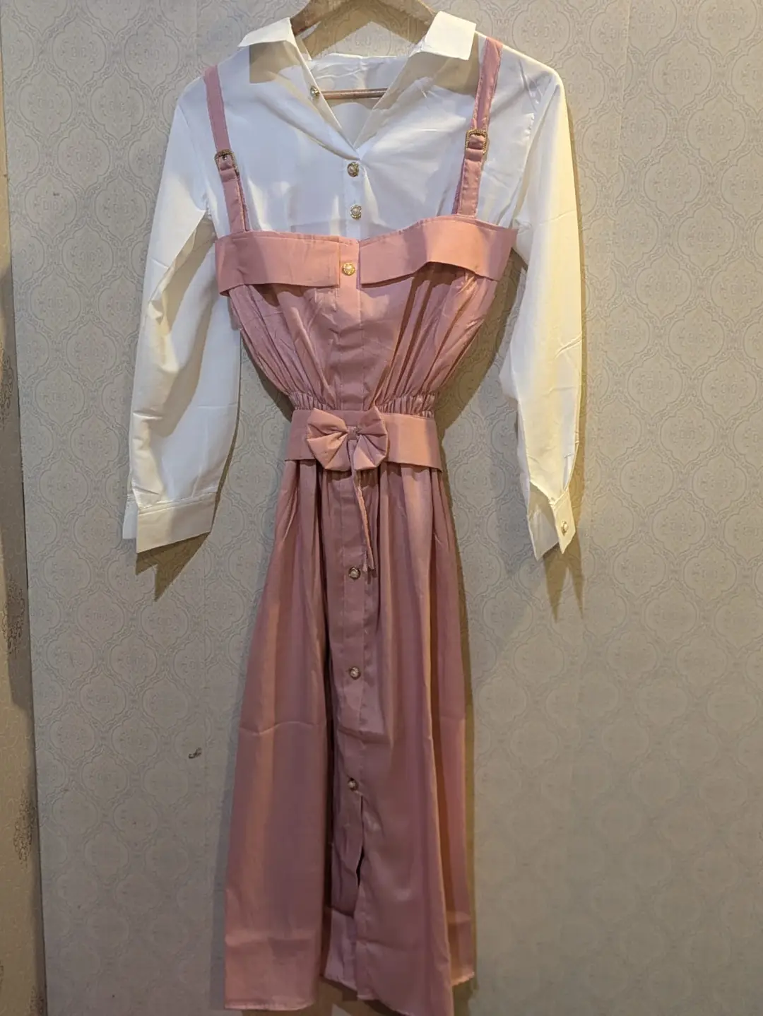 2 Pcs Women's Stitched Grip Plain Dress