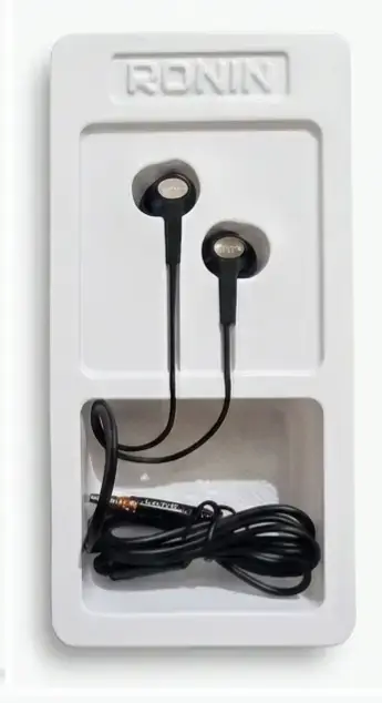In-built Microphone Wired Earphones Black