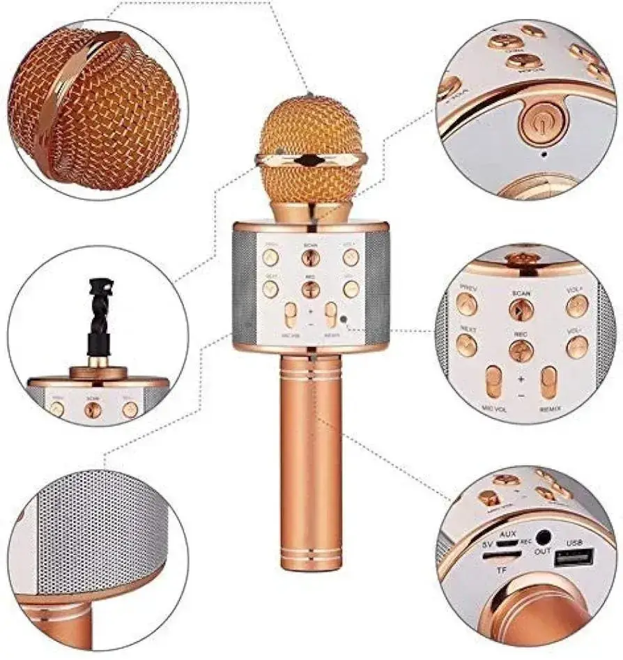 Multicolor Smart Touch Microphone for Karaoke Parties
