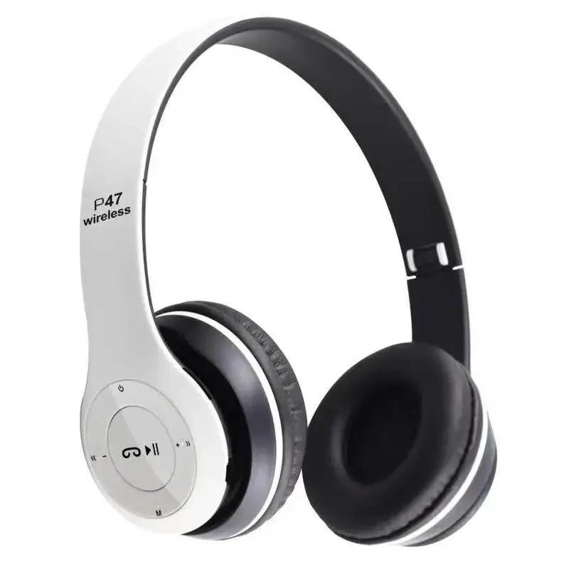 P47 Wireless Headphones | Bluetooth Foldable Headset | Stereo Sound | FM Radio & TF Card Support