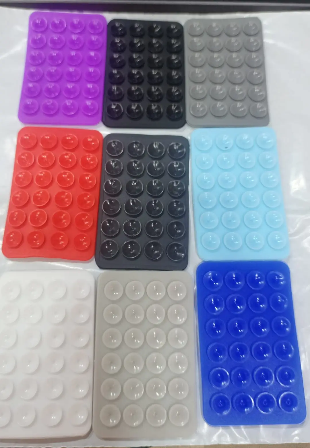 Double Side Silicone Suction Phone Holder Black