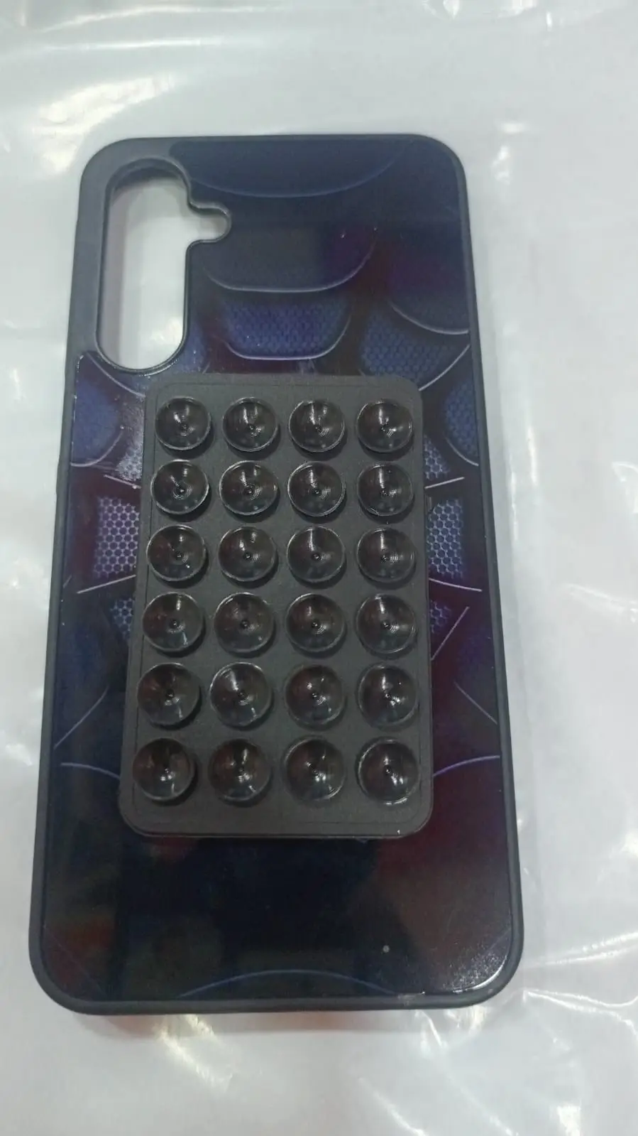 Double Side Silicone Suction Phone Holder Black